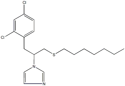 3-(2,4-dichlorophenyl)-2-(1H-imidazol-1-yl)propyl heptyl sulfide,445393-69-1,结构式