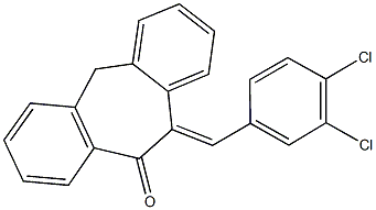 11-(3,4-dichlorobenzylidene)-5,11-dihydro-10H-dibenzo[a,d]cyclohepten-10-one Structure