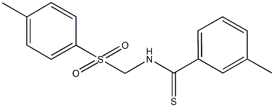 3-methyl-N-{[(4-methylphenyl)sulfonyl]methyl}benzenecarbothioamide Struktur