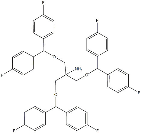 2-[bis(4-fluorophenyl)methoxy]-1,1-bis{[bis(4-fluorophenyl)methoxy]methyl}ethylamine,445403-05-4,结构式