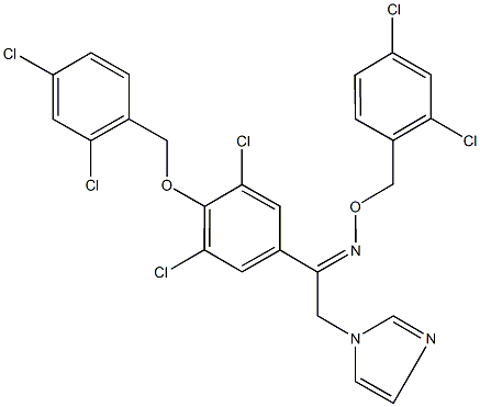 1-{3,5-dichloro-4-[(2,4-dichlorobenzyl)oxy]phenyl}-2-(1H-imidazol-1-yl)ethanone O-(2,4-dichlorobenzyl)oxime Structure