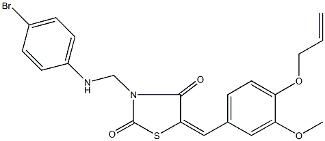 445404-81-9 5-[4-(allyloxy)-3-methoxybenzylidene]-3-[(4-bromoanilino)methyl]-1,3-thiazolidine-2,4-dione