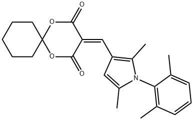 3-{[1-(2,6-dimethylphenyl)-2,5-dimethyl-1H-pyrrol-3-yl]methylene}-1,5-dioxaspiro[5.5]undecane-2,4-dione|