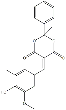 445404-97-7 5-(4-hydroxy-3-iodo-5-methoxybenzylidene)-2-methyl-2-phenyl-1,3-dioxane-4,6-dione