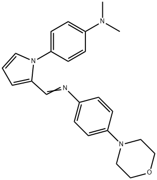 N-({1-[4-(dimethylamino)phenyl]-1H-pyrrol-2-yl}methylene)-N-[4-(4-morpholinyl)phenyl]amine 化学構造式