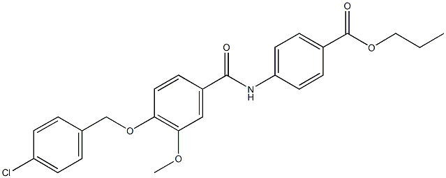 propyl 4-({4-[(4-chlorobenzyl)oxy]-3-methoxybenzoyl}amino)benzoate|