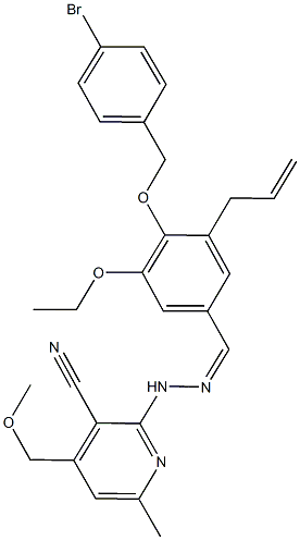 445405-51-6 2-(2-{3-allyl-4-[(4-bromobenzyl)oxy]-5-ethoxybenzylidene}hydrazino)-4-(methoxymethyl)-6-methylnicotinonitrile