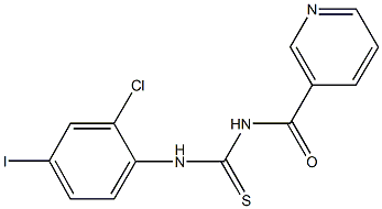 N-(2-chloro-4-iodophenyl)-N'-(pyridin-3-ylcarbonyl)thiourea Struktur