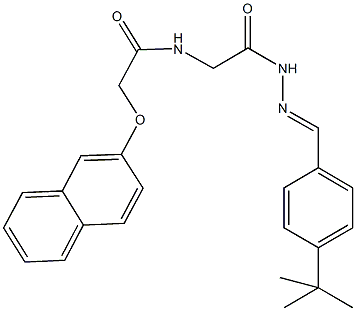 N-{2-[2-(4-tert-butylbenzylidene)hydrazino]-2-oxoethyl}-2-(2-naphthyloxy)acetamide|