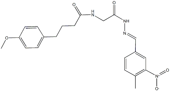 N-[2-(2-{3-nitro-4-methylbenzylidene}hydrazino)-2-oxoethyl]-4-(4-methoxyphenyl)butanamide Structure