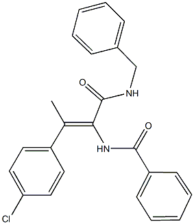 N-[1-[(benzylamino)carbonyl]-2-(4-chlorophenyl)-1-propenyl]benzamide Structure