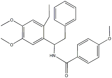 N-[1-(2-ethyl-4,5-dimethoxyphenyl)-2-phenylethyl]-4-methoxybenzamide Structure