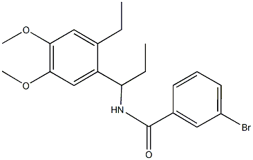 3-bromo-N-[1-(2-ethyl-4,5-dimethoxyphenyl)propyl]benzamide Structure