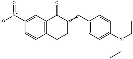 2-[4-(diethylamino)benzylidene]-7-nitro-3,4-dihydro-1(2H)-naphthalenone 化学構造式