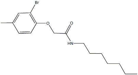 2-(2-bromo-4-methylphenoxy)-N-heptylacetamide,445408-81-1,结构式