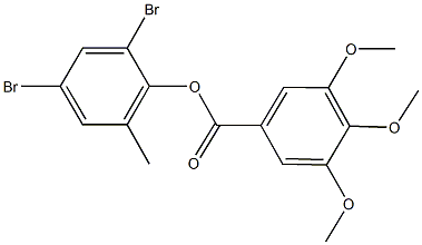 2,4-dibromo-6-methylphenyl 3,4,5-trimethoxybenzoate Structure