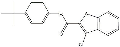 4-tert-butylphenyl 3-chloro-1-benzothiophene-2-carboxylate,445408-96-8,结构式