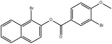 1-bromo-2-naphthyl 3-bromo-4-methoxybenzoate 结构式