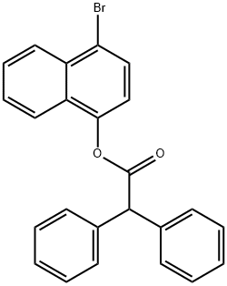 4-bromo-1-naphthyl diphenylacetate 化学構造式