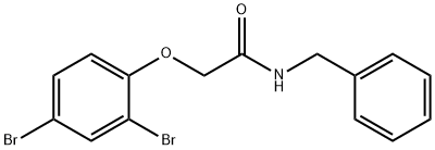 N-benzyl-2-(2,4-dibromophenoxy)acetamide Struktur