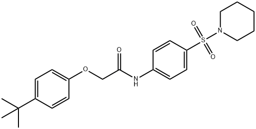2-(4-tert-butylphenoxy)-N-[4-(1-piperidinylsulfonyl)phenyl]acetamide|