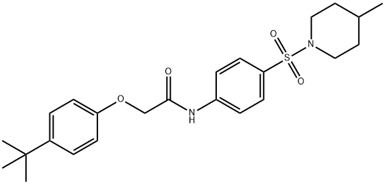 2-(4-tert-butylphenoxy)-N-{4-[(4-methyl-1-piperidinyl)sulfonyl]phenyl}acetamide|