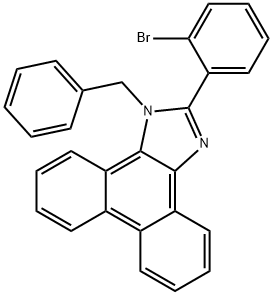 1-benzyl-2-(2-bromophenyl)-1H-phenanthro[9,10-d]imidazole 化学構造式