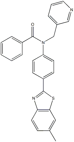 445409-60-9 N-[4-(6-methyl-1,3-benzothiazol-2-yl)phenyl]-N-(pyridin-3-ylmethyl)benzamide