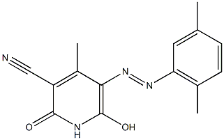 5-[(2,5-dimethylphenyl)diazenyl]-6-hydroxy-4-methyl-2-oxo-1,2-dihydro-3-pyridinecarbonitrile Structure