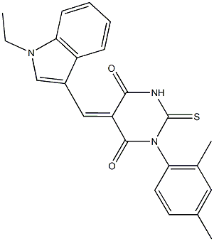 445409-96-1 1-(2,4-dimethylphenyl)-5-[(1-ethyl-1H-indol-3-yl)methylene]-2-thioxodihydro-4,6(1H,5H)-pyrimidinedione