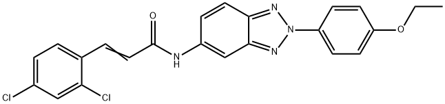 3-(2,4-dichlorophenyl)-N-[2-(4-ethoxyphenyl)-2H-1,2,3-benzotriazol-5-yl]acrylamide Structure