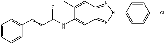 N-[2-(4-chlorophenyl)-6-methyl-2H-1,2,3-benzotriazol-5-yl]-3-phenylacrylamide,445410-13-9,结构式