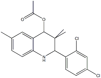 2-(2,4-dichlorophenyl)-3,3,6-trimethyl-1,2,3,4-tetrahydroquinolin-4-yl acetate Structure