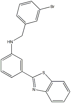 N-[3-(1,3-benzothiazol-2-yl)phenyl]-N-(3-bromobenzyl)amine Structure