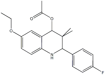 6-ethoxy-2-(4-fluorophenyl)-3,3-dimethyl-1,2,3,4-tetrahydroquinolin-4-yl acetate|