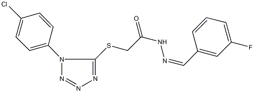 2-{[1-(4-chlorophenyl)-1H-tetraazol-5-yl]sulfanyl}-N'-(3-fluorobenzylidene)acetohydrazide|