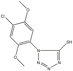 1-(4-chloro-2,5-dimethoxyphenyl)-1H-tetraazole-5-thiol,445410-57-1,结构式