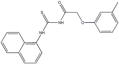 N-[(3-methylphenoxy)acetyl]-N'-(1-naphthyl)thiourea,445411-50-7,结构式