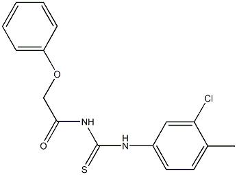 N-(3-chloro-4-methylphenyl)-N'-(phenoxyacetyl)thiourea Struktur