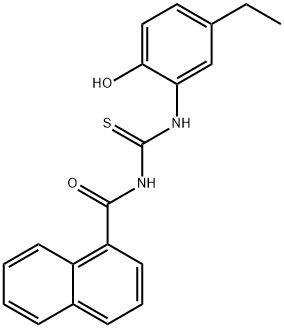 N-(5-ethyl-2-hydroxyphenyl)-N'-(1-naphthoyl)thiourea Struktur
