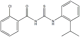 N-(2-chlorobenzoyl)-N'-(2-isopropylphenyl)thiourea Struktur