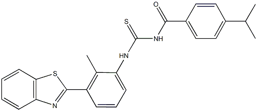 N-[3-(1,3-benzothiazol-2-yl)-2-methylphenyl]-N'-(4-isopropylbenzoyl)thiourea Structure