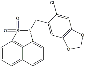 445413-02-5 2-[(6-chloro-1,3-benzodioxol-5-yl)methyl]-2H-naphtho[1,8-cd]isothiazole 1,1-dioxide