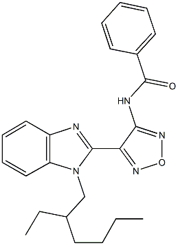 N-{4-[1-(2-ethylhexyl)-1H-benzimidazol-2-yl]-1,2,5-oxadiazol-3-yl}benzamide Structure