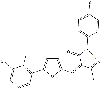 2-(4-bromophenyl)-4-{[5-(3-chloro-2-methylphenyl)-2-furyl]methylene}-5-methyl-2,4-dihydro-3H-pyrazol-3-one|