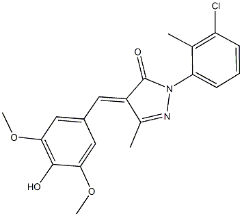 2-(3-chloro-2-methylphenyl)-4-(4-hydroxy-3,5-dimethoxybenzylidene)-5-methyl-2,4-dihydro-3H-pyrazol-3-one|