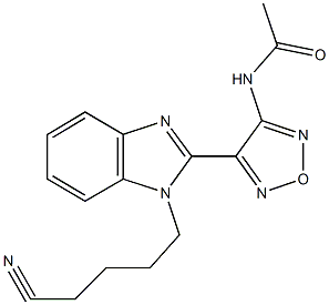 N-{4-[1-(4-cyanobutyl)-1H-benzimidazol-2-yl]-1,2,5-oxadiazol-3-yl}acetamide|