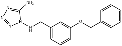N~1~-[3-(benzyloxy)benzyl]-1H-tetraazole-1,5-diamine Structure