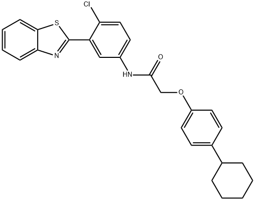 N-[3-(1,3-benzothiazol-2-yl)-4-chlorophenyl]-2-(4-cyclohexylphenoxy)acetamide Structure