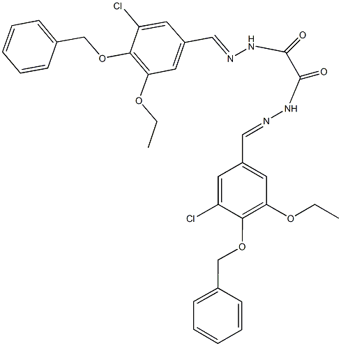 N'~1~,N'~2~-bis[4-(benzyloxy)-3-chloro-5-ethoxybenzylidene]ethanedihydrazide,445414-03-9,结构式